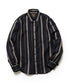 MR.OLIVE/LYOCELL LINEN BREND MULTI STRIPE / REGULAR COLLAR SHIRT ミスターオリーブ/リヨセルストライプ / レギュラーカラーシャツ
